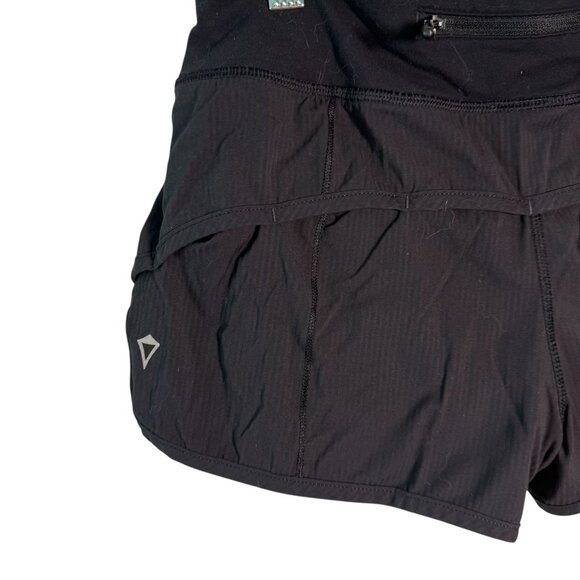 Girls Ivivva Black Athletic Running Shorts With Zip Pocket Size 14 - Picture 5 of 6